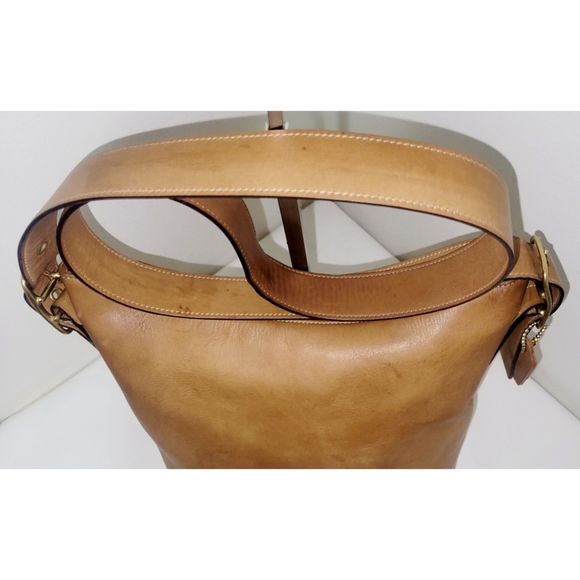 Coach Vintage 9328 Leather Color Saddle Slim Soho Satchel Bag - Picture 8 of 12